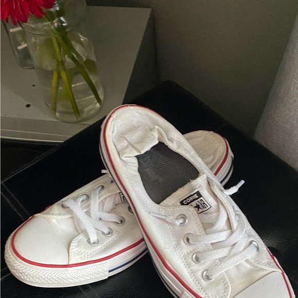 Converse Kids White and Red Sneakers - Picture 1 of 5